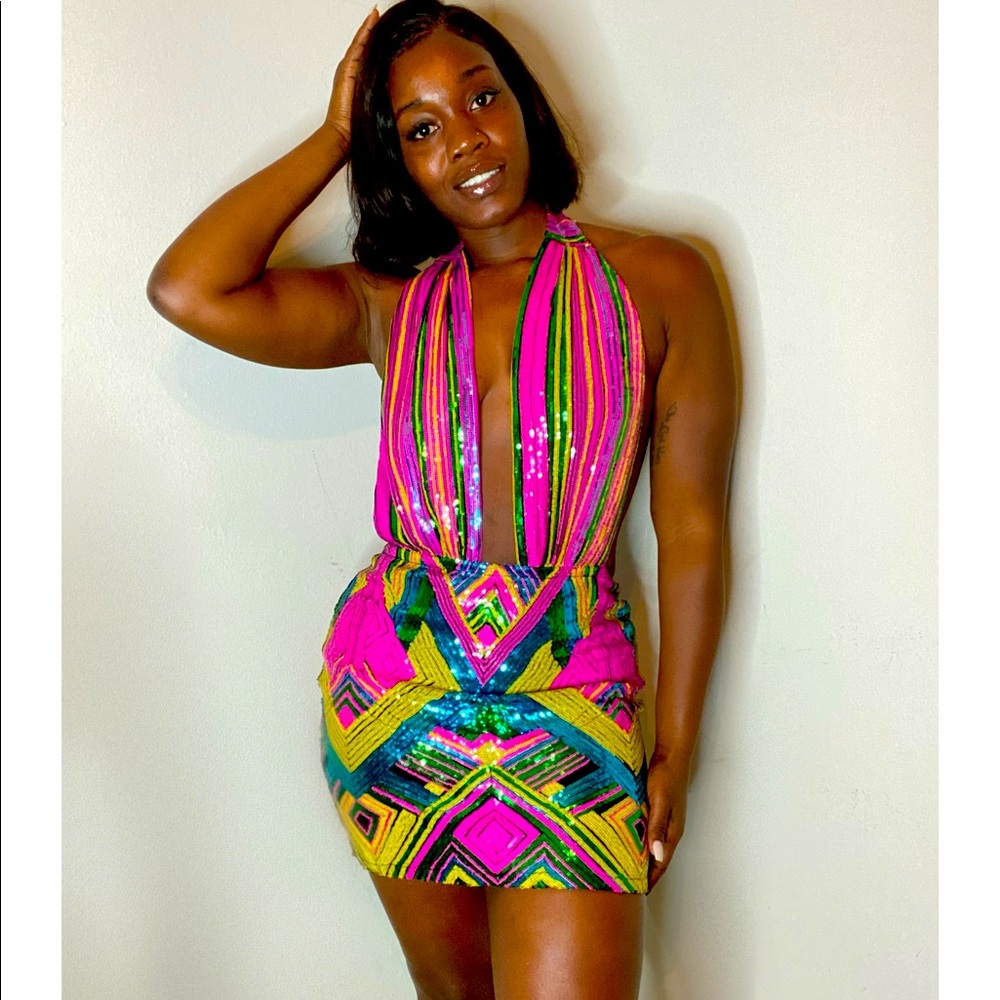 Multi colored Sequin Dress